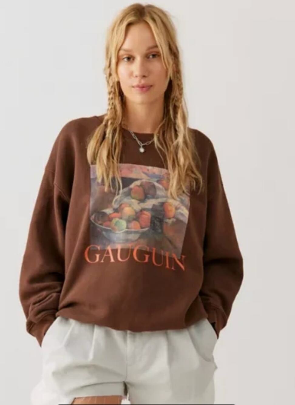 Urban Outfitters The National Gallery Pullover Sweatshirt Brown Casual Size XXL